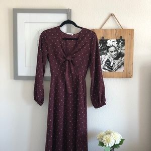 Tie Front Midi Dress